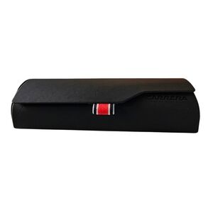 Carrera Black Sunglasses Holder with Red, White, and Black Accent